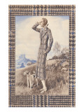 Lady in the Highlands with Wire-Haired Terrier Photo