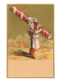 Victorian Baker Boy with Giant Peppermint Stick Photo