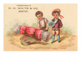 Victorian Children with Wheelbarrow Photo