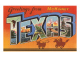 Greetings from McKinney, Texas Posters