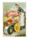 Nursemaid Wheeling Pram reproduction procédé giclée