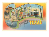 Greetings from Galveston, Texas Posters