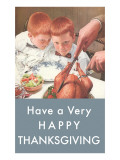 Twins with Cooked Turkey Giclee Print