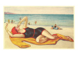 Dramatic Pose on Beach Lámina giclée Dramatic Pose on Beach Lámina giclée