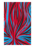 Psychedelic Pattern of Red and Blue Posters