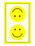 Yellow Opposed Happy Faces Digitálně vytištěná reprodukce Yellow Opposed Happy Faces Digitálně vytištěná reprodukce