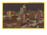 Night, Dallas, Texas Giclee Print