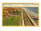 Beach Boulevard, Hotel Galvez, Galveston, Texas Giclee Print