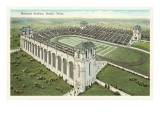 Memorial Stadium, Austin, Texas Giclee Print