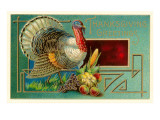 Thanksgiving Greetings, Turkey Giclee Print