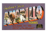 Greetings from Amarillo, Texas Giclee Print