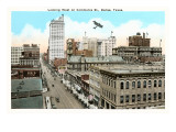 Commerce Street, Dallas, Texas Giclee Print