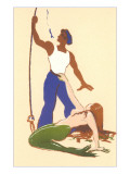 Mermaid with Fisherman Posters