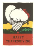 Stylish Turkey, Happy Thanksgiving Giclee Print