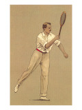 Man Playing Tennis Lámina giclée