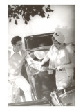 Couple with Tennis Racket Posters