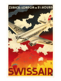 Zurich London Travel Poster Posters