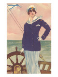 Stylish Sailor Girl by Tiller Posters