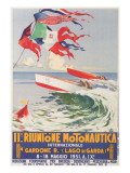 Speedboat Rounding Buoy Posters