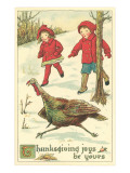 Children Encountering Turkey Giclee Print