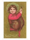 Victorian Girl with Turkey Posters