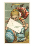 Victorian Children on Breaking Rope Ladder Poster