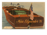 Speedboat with Skipper Posters