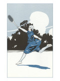 Woman Playing Tennis in Bloomers Lámina giclée Woman Playing Tennis in Bloomers Lámina giclée