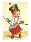 Little Boy Drumming Spool of Thread reproduction procédé giclée