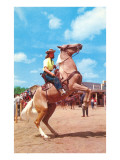 Cowgirl with Palomino Giclee Print