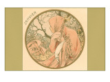 Art Nouveau Janvier Giclee Print