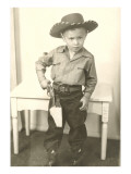 Little Cowboy with Six-Shooter Affiche