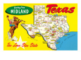 Greetings from Midland, Texas Posters