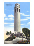 Coit Memorial Tower, Telegraph Hill, San Francisco, California Prints