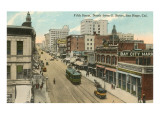 Fifth and G, Downtown, San Diego, California Posters