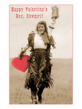 Happy Valentines Day, Cowgirl Prints