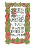 Be Useful and Happy Slogan Plakat Be Useful and Happy Slogan Plakat