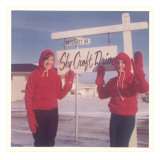 Young Girls in Winter Gear on Snowcroft Drive Giclee Print