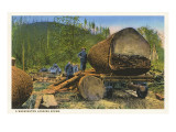 Logging Scene, Washington Giclee Print