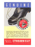 Work Boot Advertisement Lámina giclée