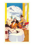 Flappers at Ski Resort Giclée-Druck