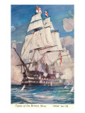Victory, Square-Rigged British Ship, 1765 Giclee Print