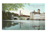 Globe Bridge over Blackstone River, Woonsocket, Rhode Island Lámina giclée Globe Bridge over Blackstone River, Woonsocket, Rhode Island Lámina giclée