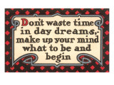 Don't Waste Tim in Daydreams Affiche