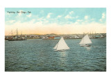 Yachts off San Diego, California Giclee Print