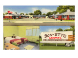 Bonette Vintage Motel Giclee Print