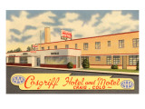 Cardiff Hotel and Motel, Vintage Motel Giclee Print