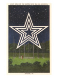 Lighted Star, Mill Mountain, Roanoke, Virginia Poster