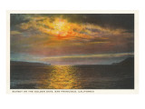 Anochecer en el puente Golden Gate, San Francisco, California Lámina giclée Anochecer en el puente Golden Gate, San Francisco, California Lámina giclée