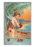 Fishing Cupid, My Valentine reproduction procédé giclée
